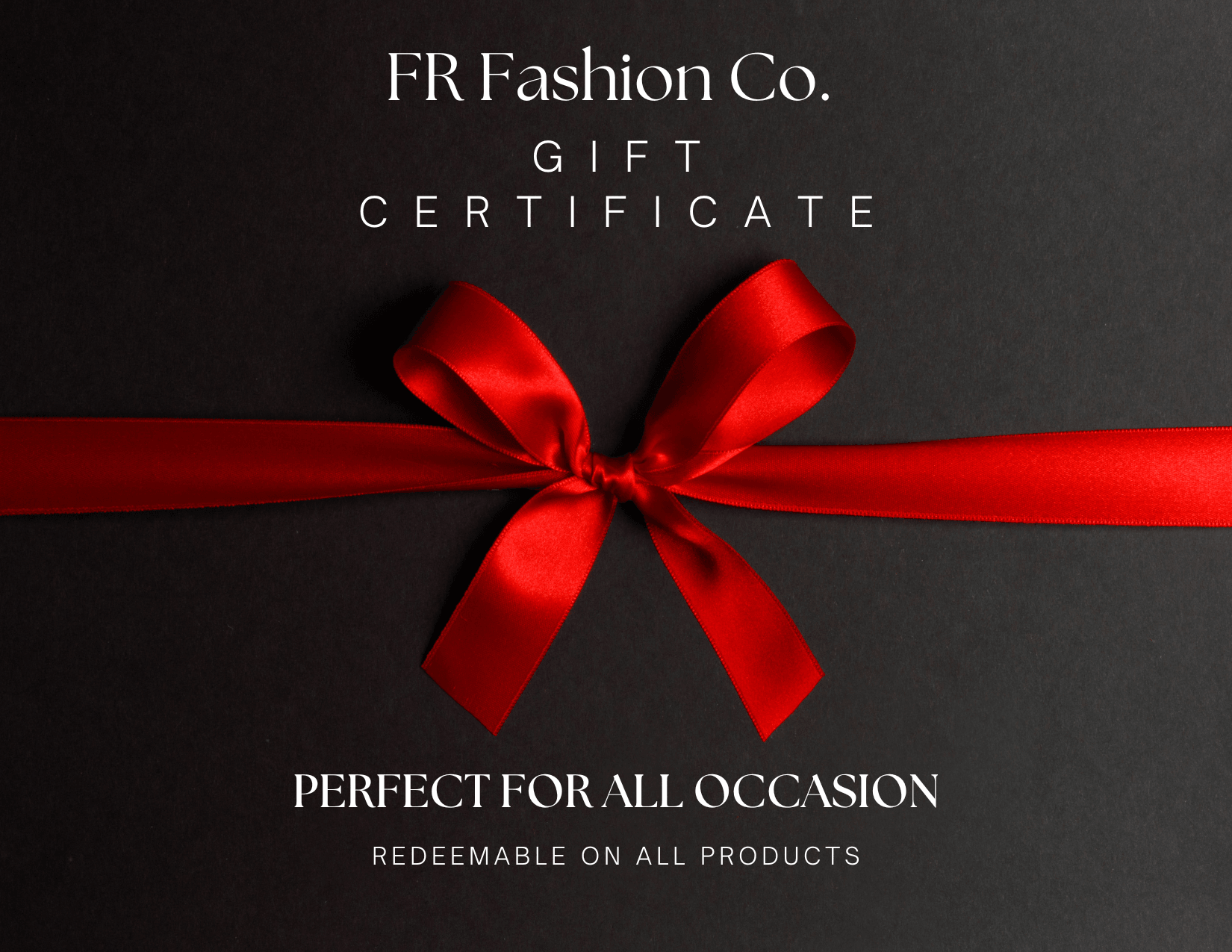 FR Fashion Co. Gift Card – The Perfect Gift for Every Occasion