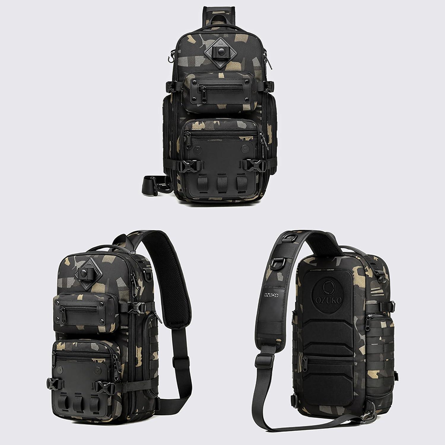 FR Fashion Co. 15" Camo Tactical Crossbody Sling Bag - FR Fashion Co.