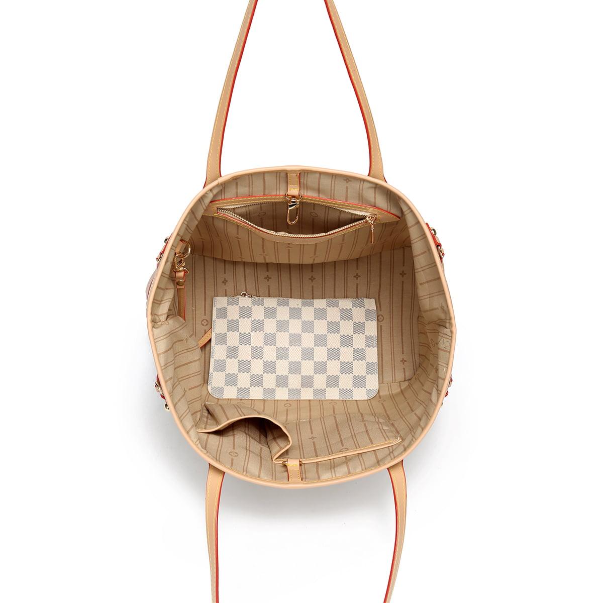 FR Fashion Co. 17" Women's Checkered Shoulder Bag - FR Fashion Co.