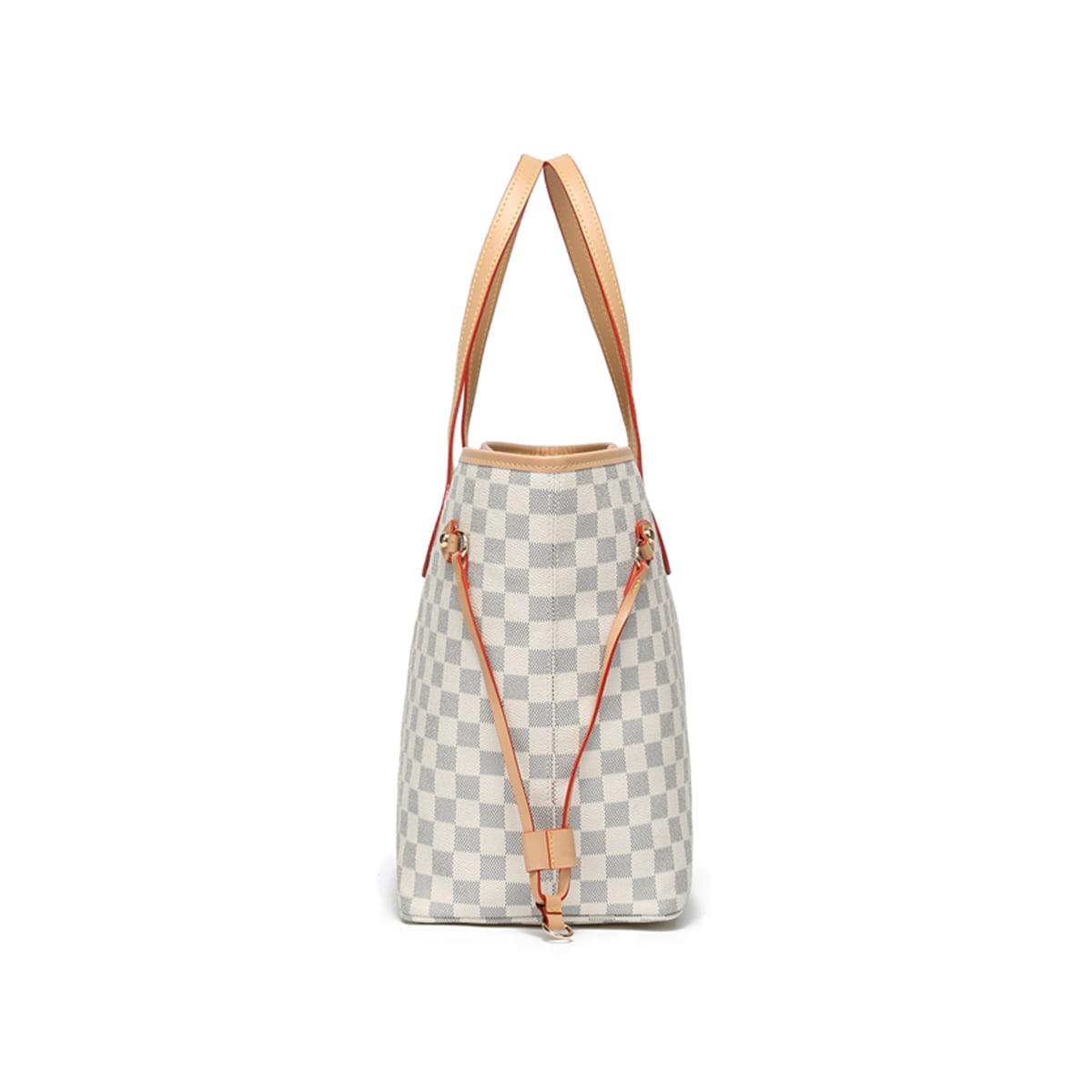 FR Fashion Co. 17" Women's Checkered Shoulder Bag - FR Fashion Co.