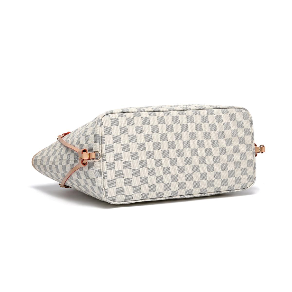 FR Fashion Co. 17" Women's Checkered Shoulder Bag - FR Fashion Co.