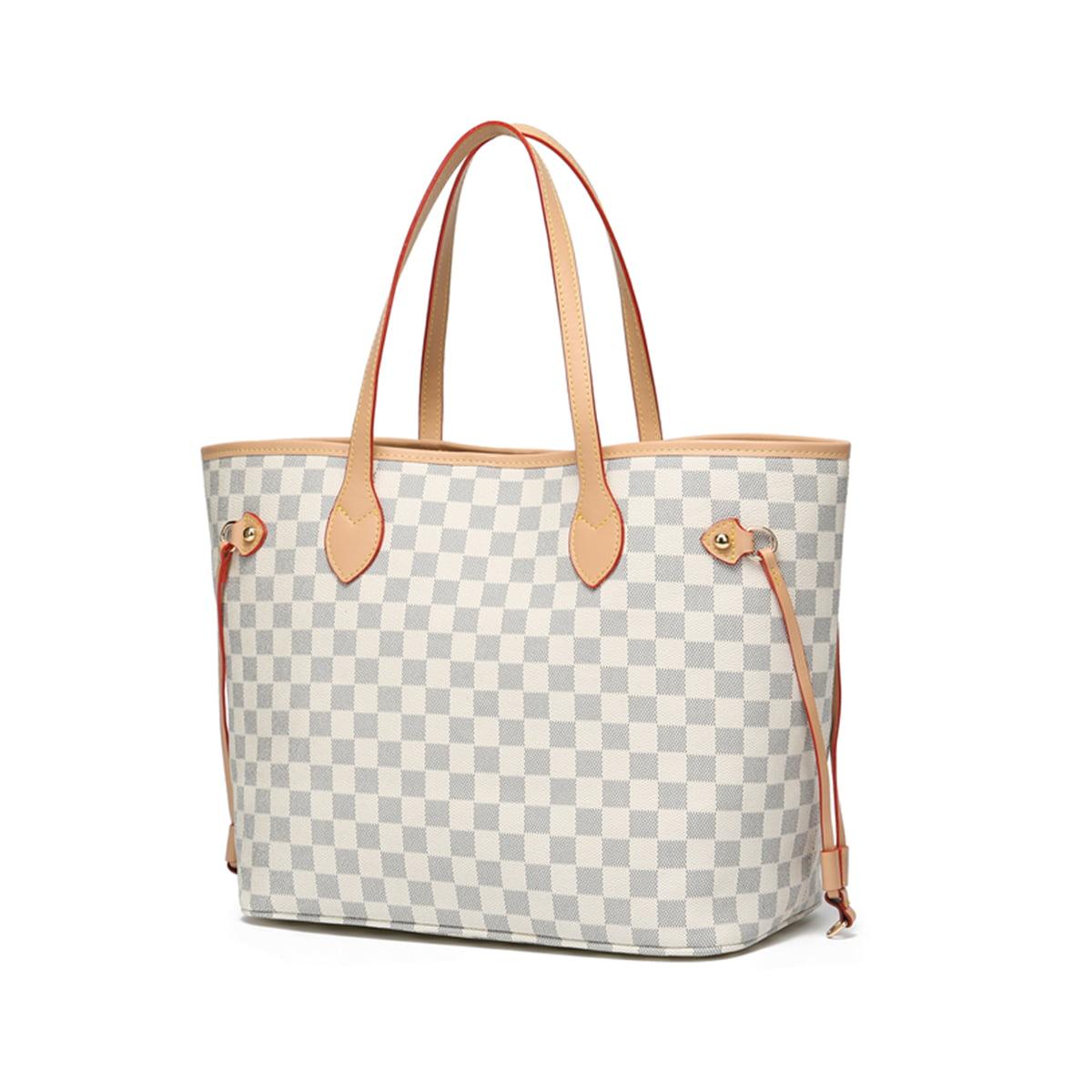 FR Fashion Co. 17" Women's Checkered Shoulder Bag - FR Fashion Co.