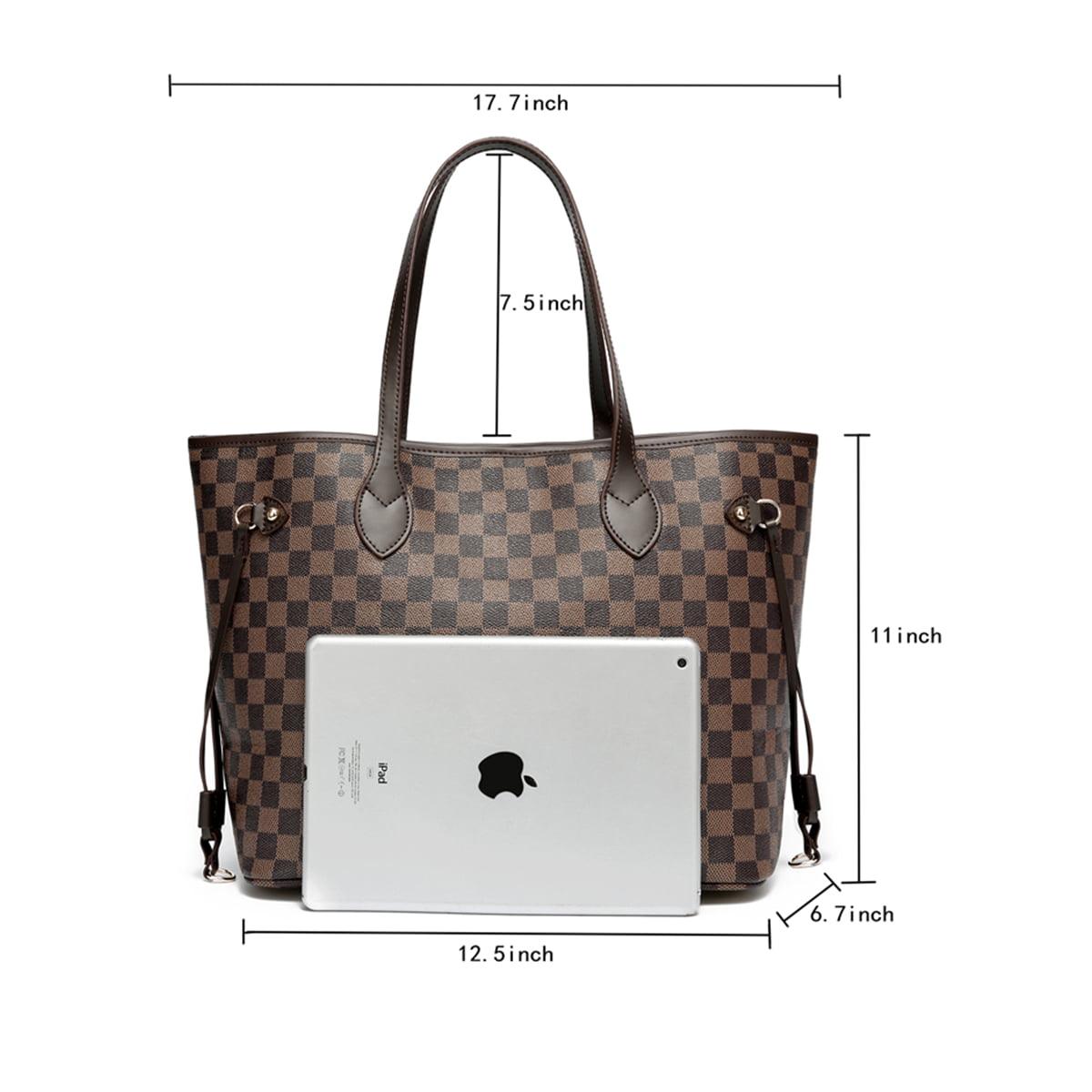 FR Fashion Co. 17" Women's Checkered Shoulder Bag - FR Fashion Co.