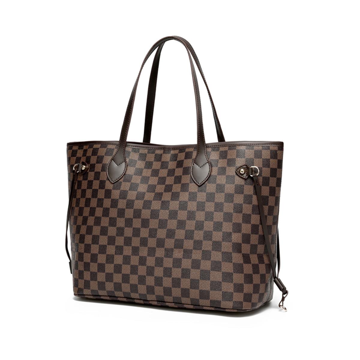 FR Fashion Co. 17" Women's Checkered Shoulder Bag - FR Fashion Co.