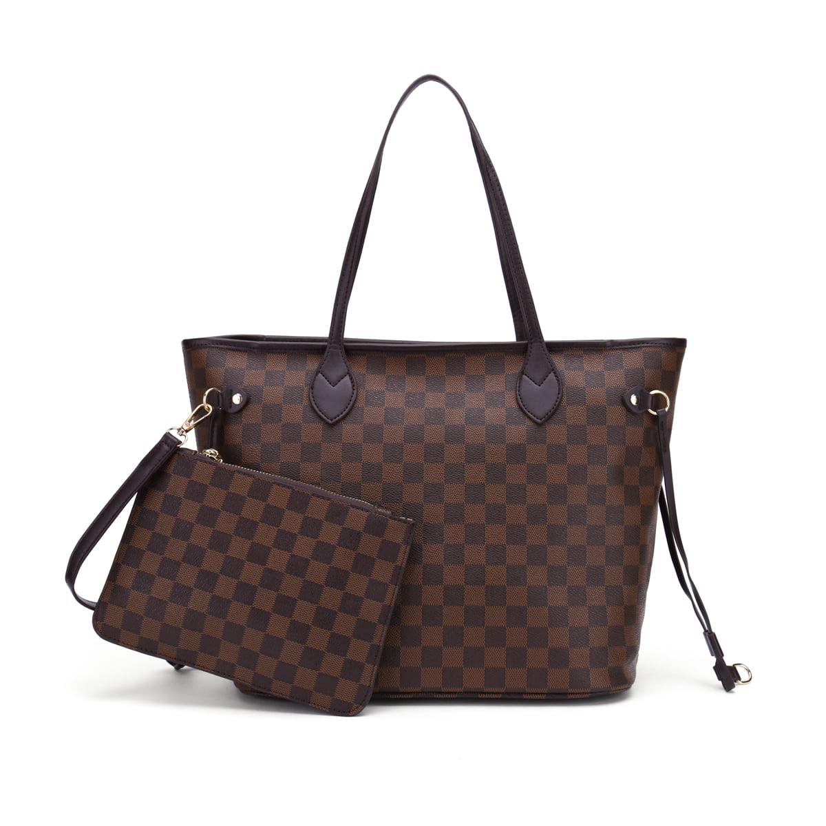 FR Fashion Co. 17" Women's Checkered Shoulder Bag - FR Fashion Co.