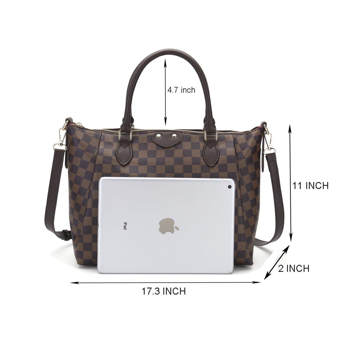 FR Fashion Co. 17" Women's Checkered Tote Shoulder Bag - FR Fashion Co.
