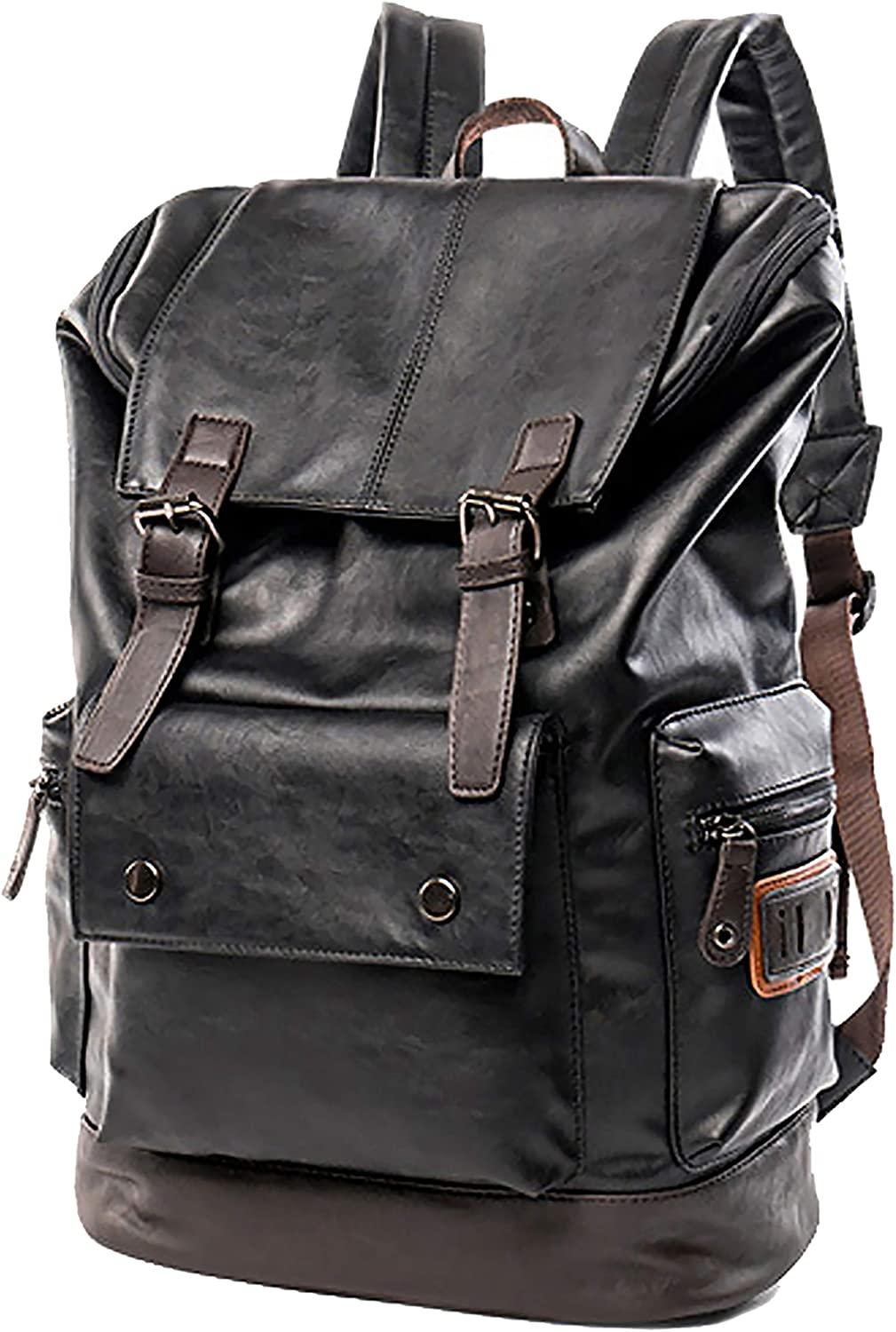 FR Fashion Co. 18" Men's Vintage Leather Backpack - FR Fashion Co.