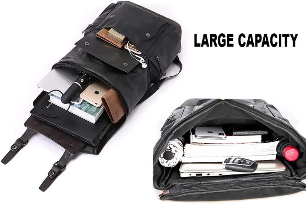 FR Fashion Co. 18" Men's Vintage Leather Backpack - FR Fashion Co.