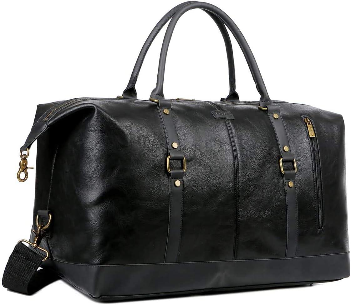 FR Fashion Co. 20" Leather Overnight Travel Duffel Bag - FR Fashion Co.