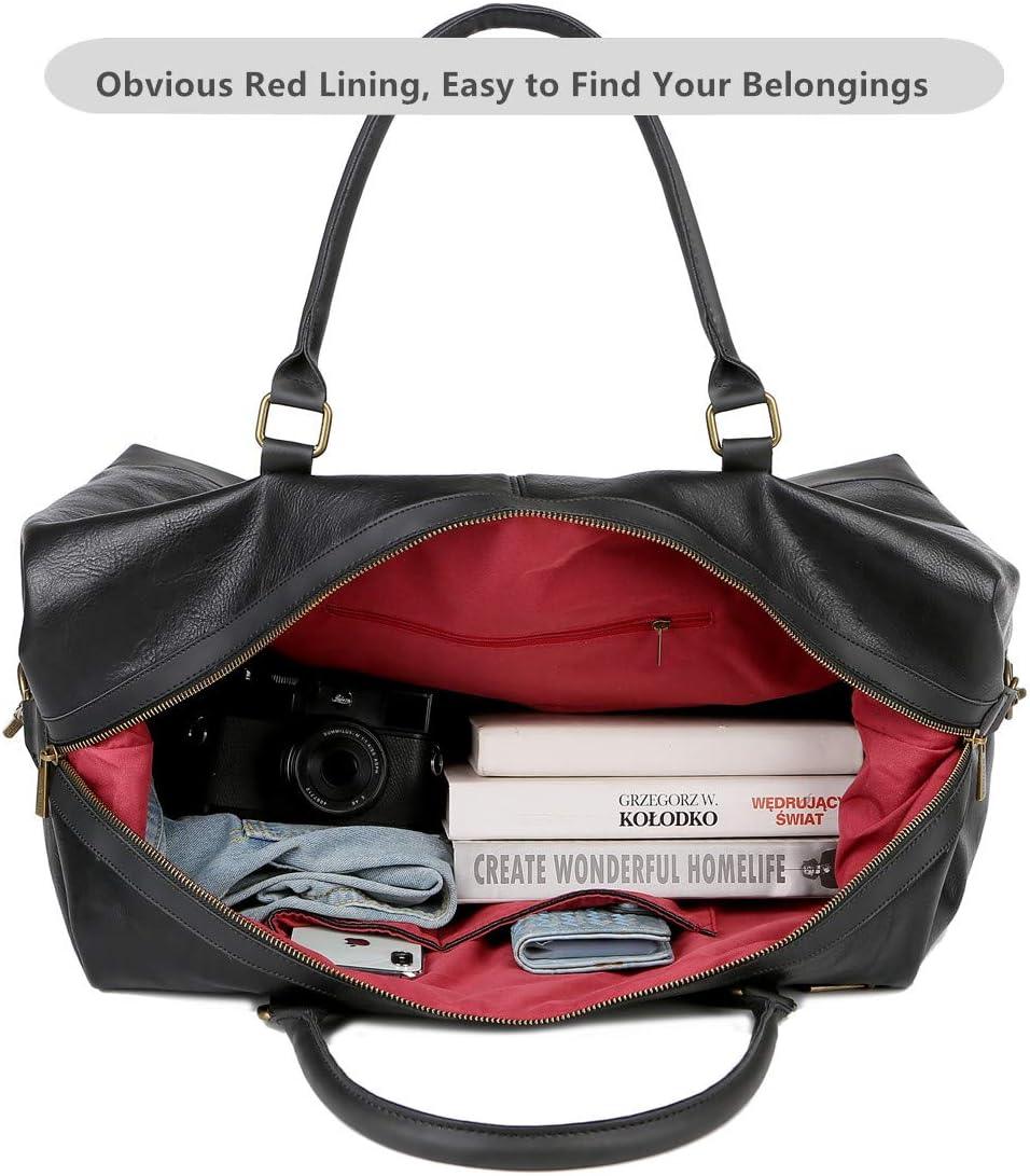 FR Fashion Co. 20" Leather Overnight Travel Duffel Bag - FR Fashion Co.