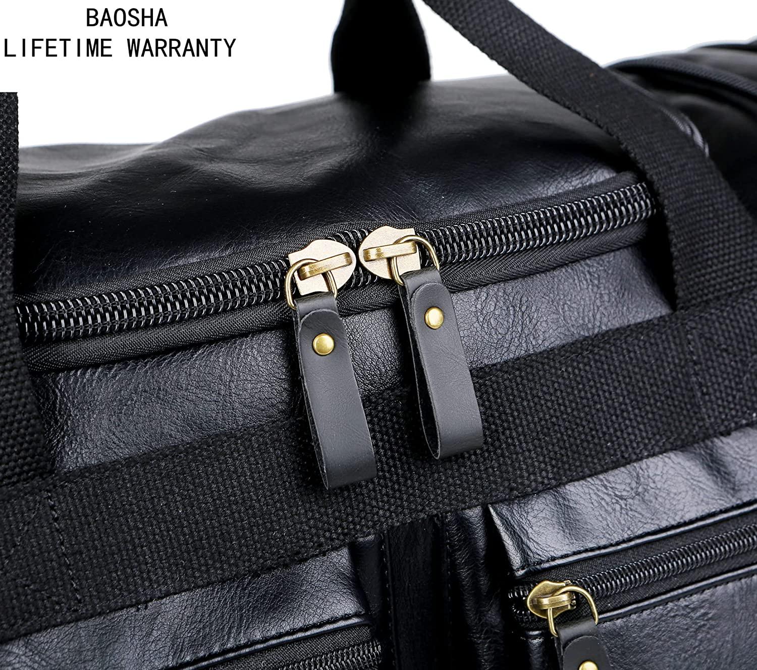 FR Fashion Co. 21" Men's Leather Expandable Duffel Bag - FR Fashion Co.