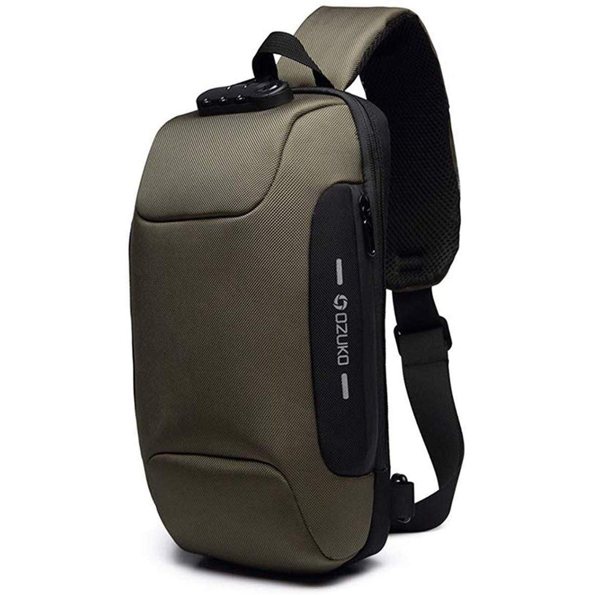 FR Fashion Co. 13" Men's Functional Anti-Theft Crossbody Sling Bag - FR Fashion Co.