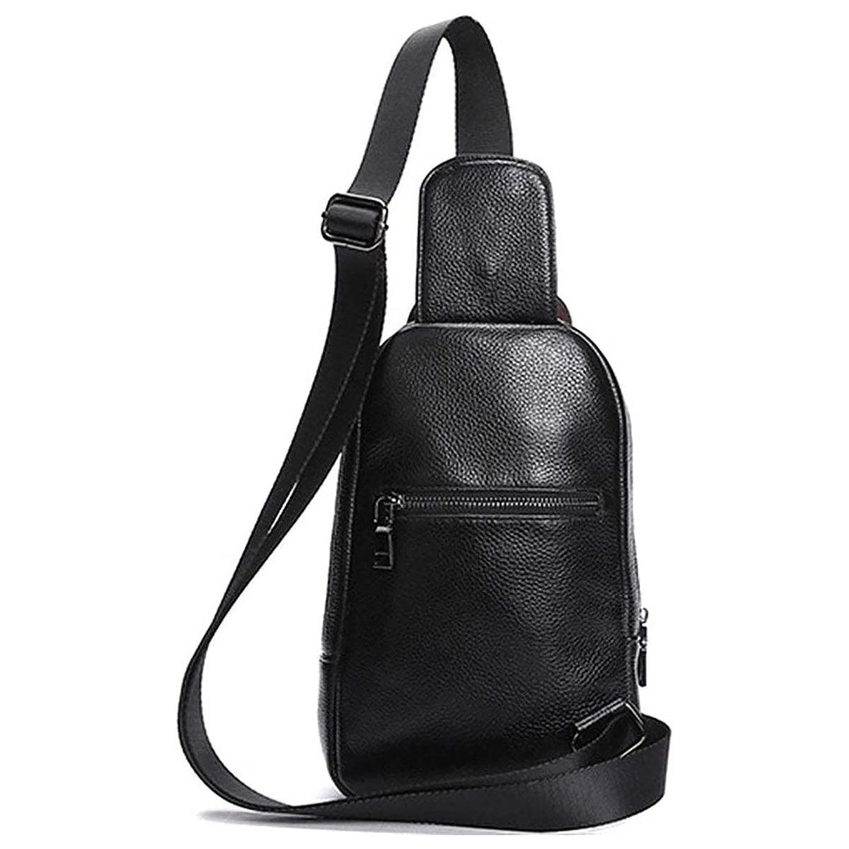 FR Fashion Co. 14" Crocodile Pattern Genuine Leather Crossbody Sling Bag - FR Fashion Co.