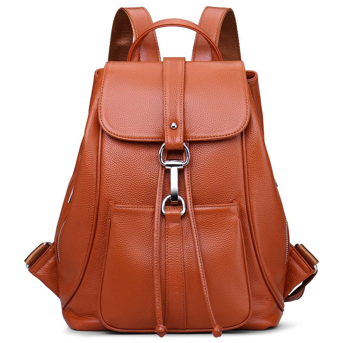 FR Fashion Co. 14" Genuine Leather Backpack - FR Fashion Co.