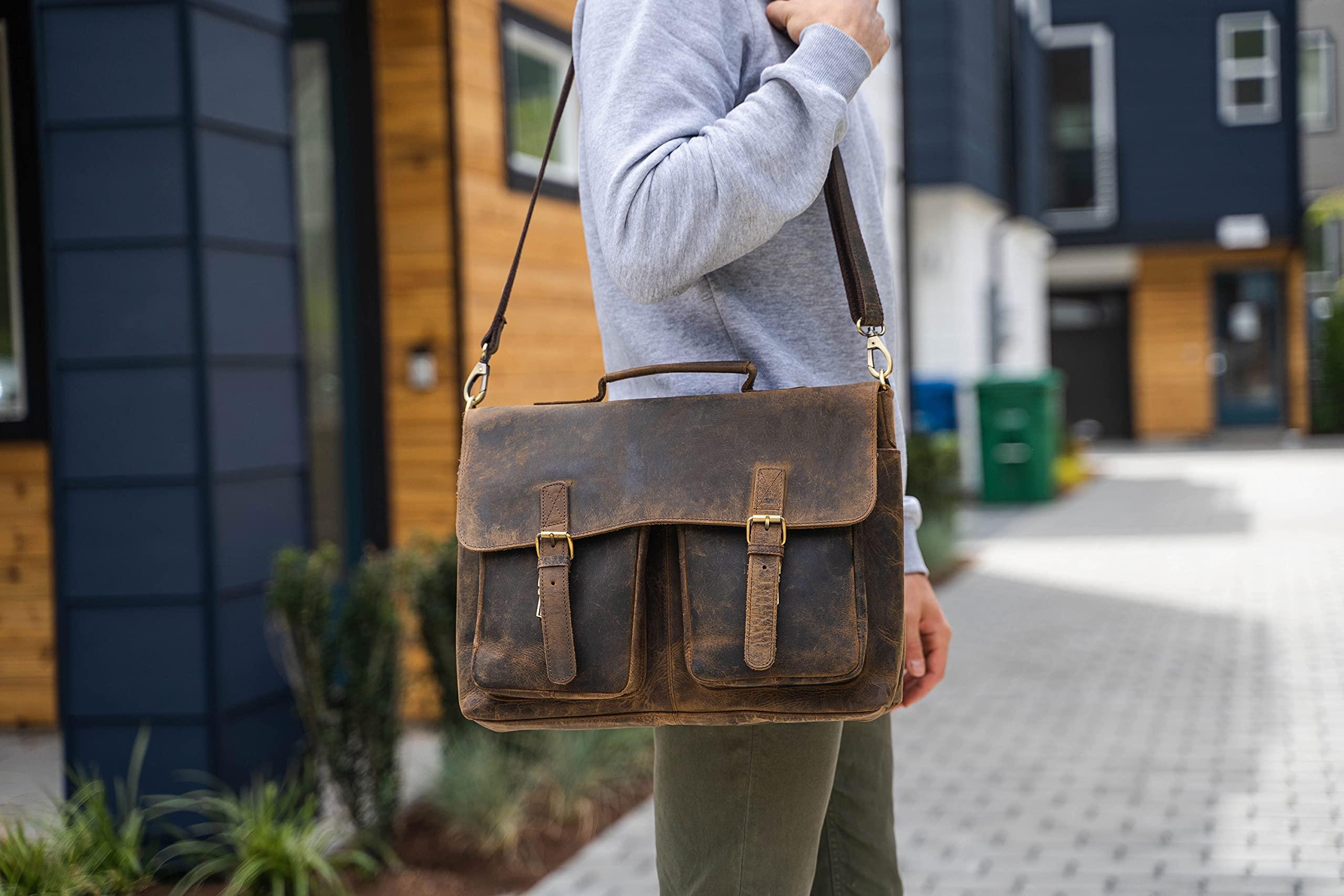 Practical Design Leather Messenger Bag - FR Fashion Co.