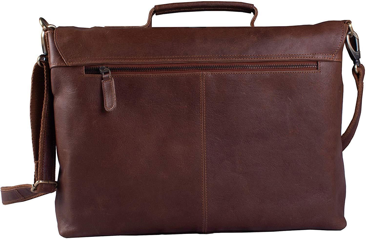 16 Inch Unisex Leather Messenger Bag - FR Fashion Co.