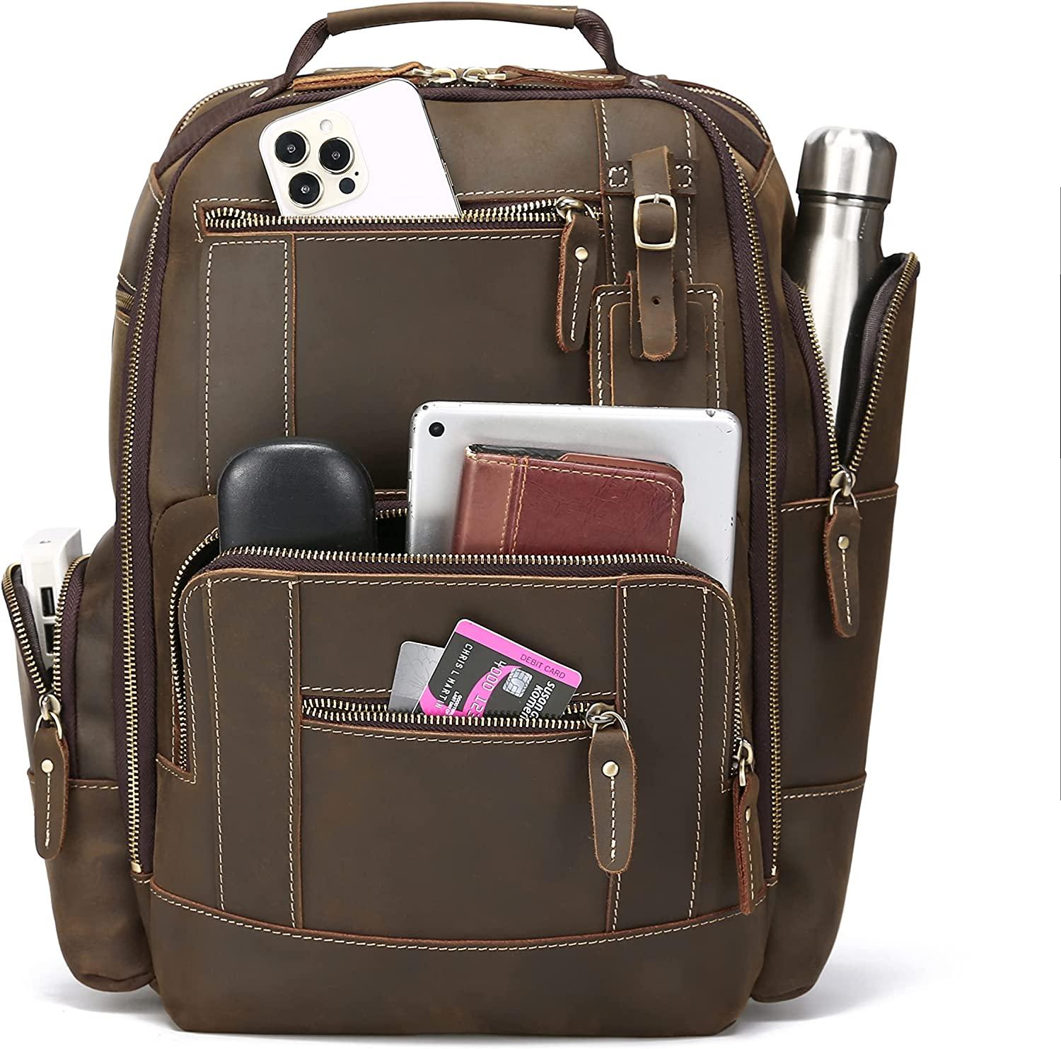 Men's Genuine Leather Backpack - FR Fashion Co.