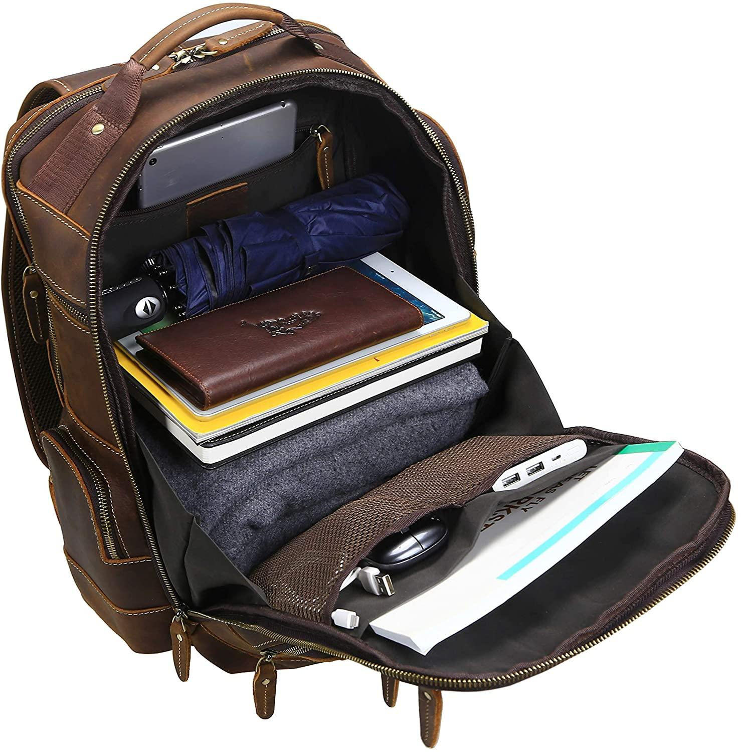 Men's Genuine Leather Backpack - FR Fashion Co.