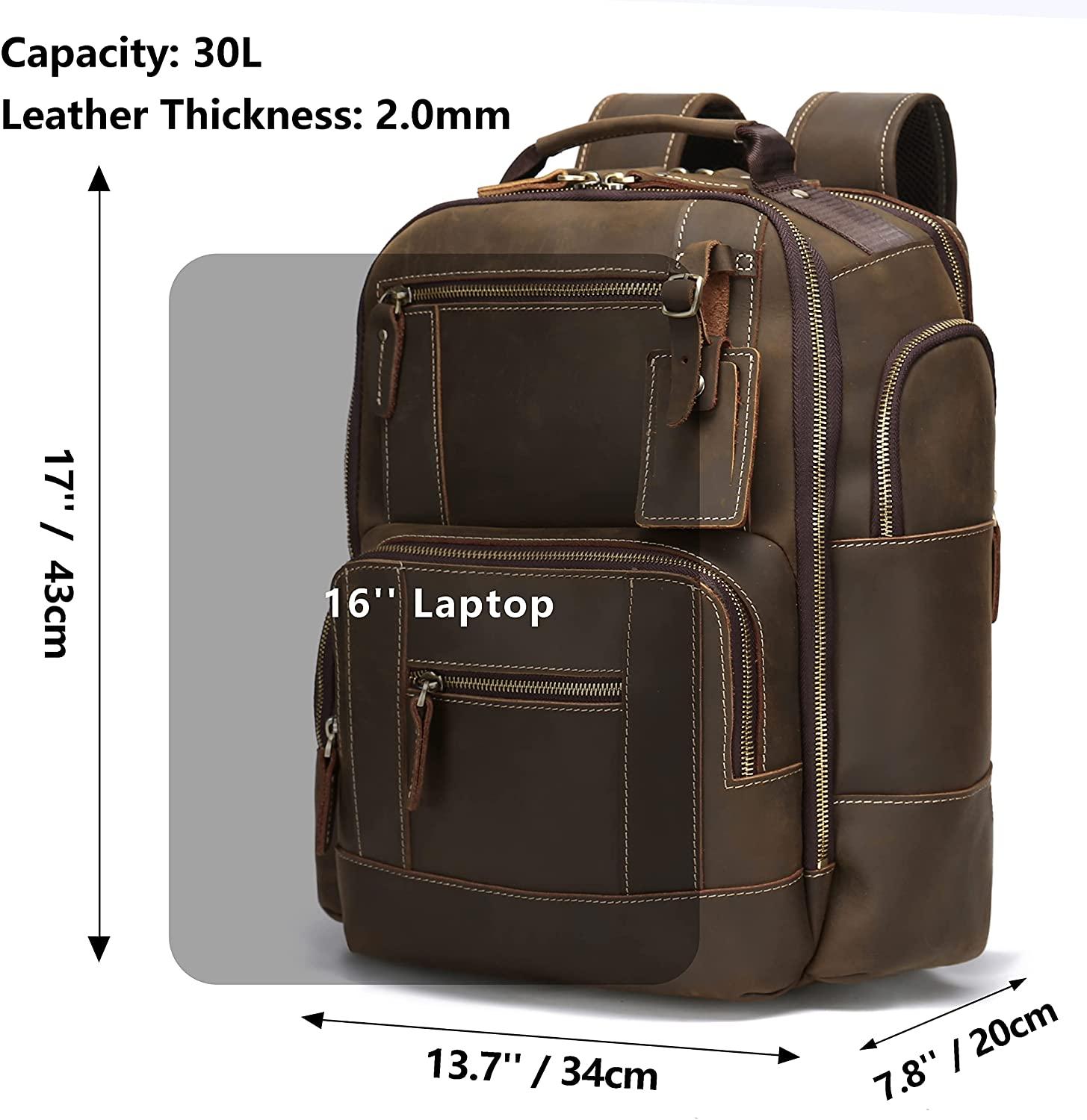 Men's Genuine Leather Backpack - FR Fashion Co.
