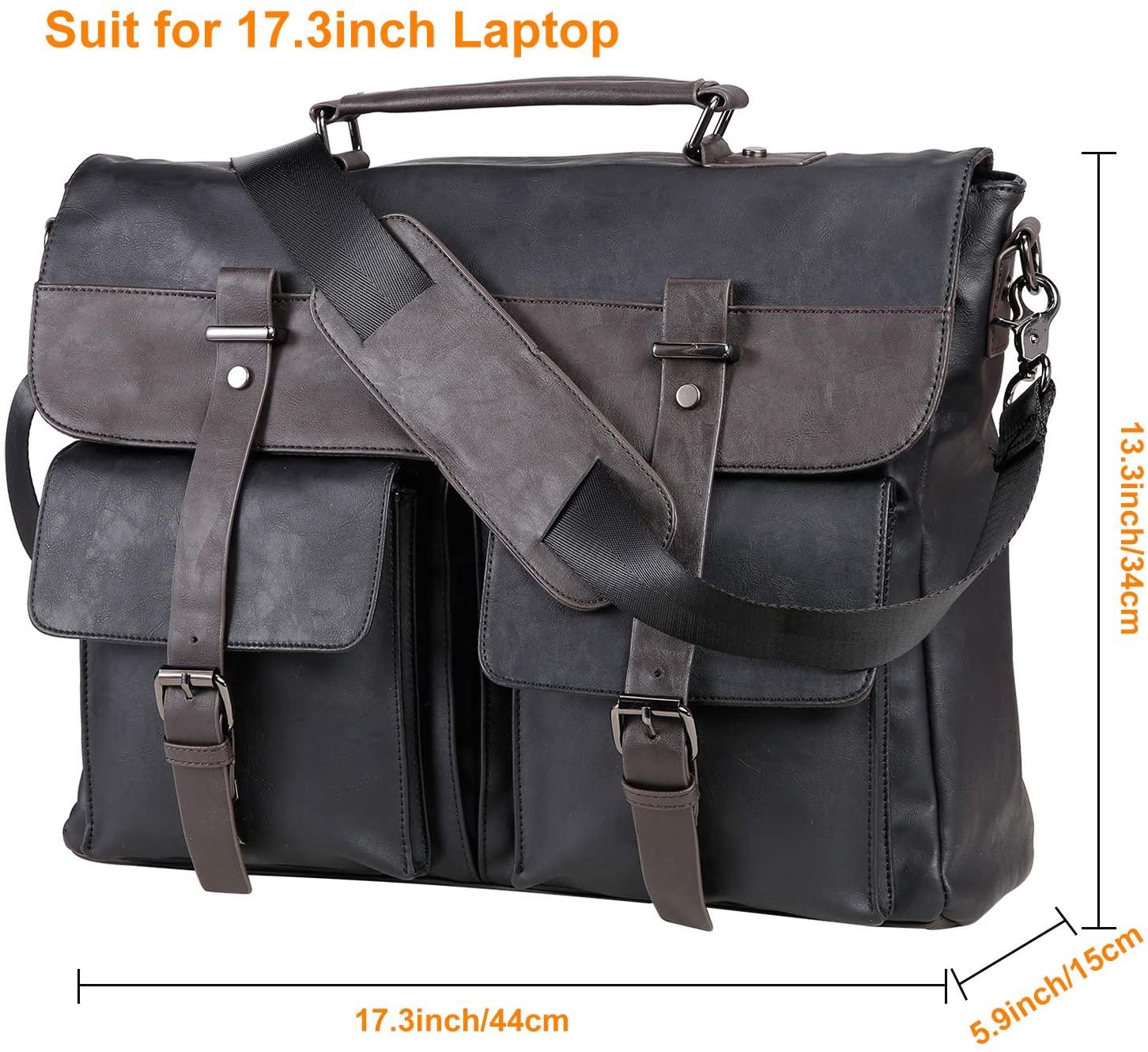 Polyester Lining Leather Messenger Bag - FR Fashion Co.