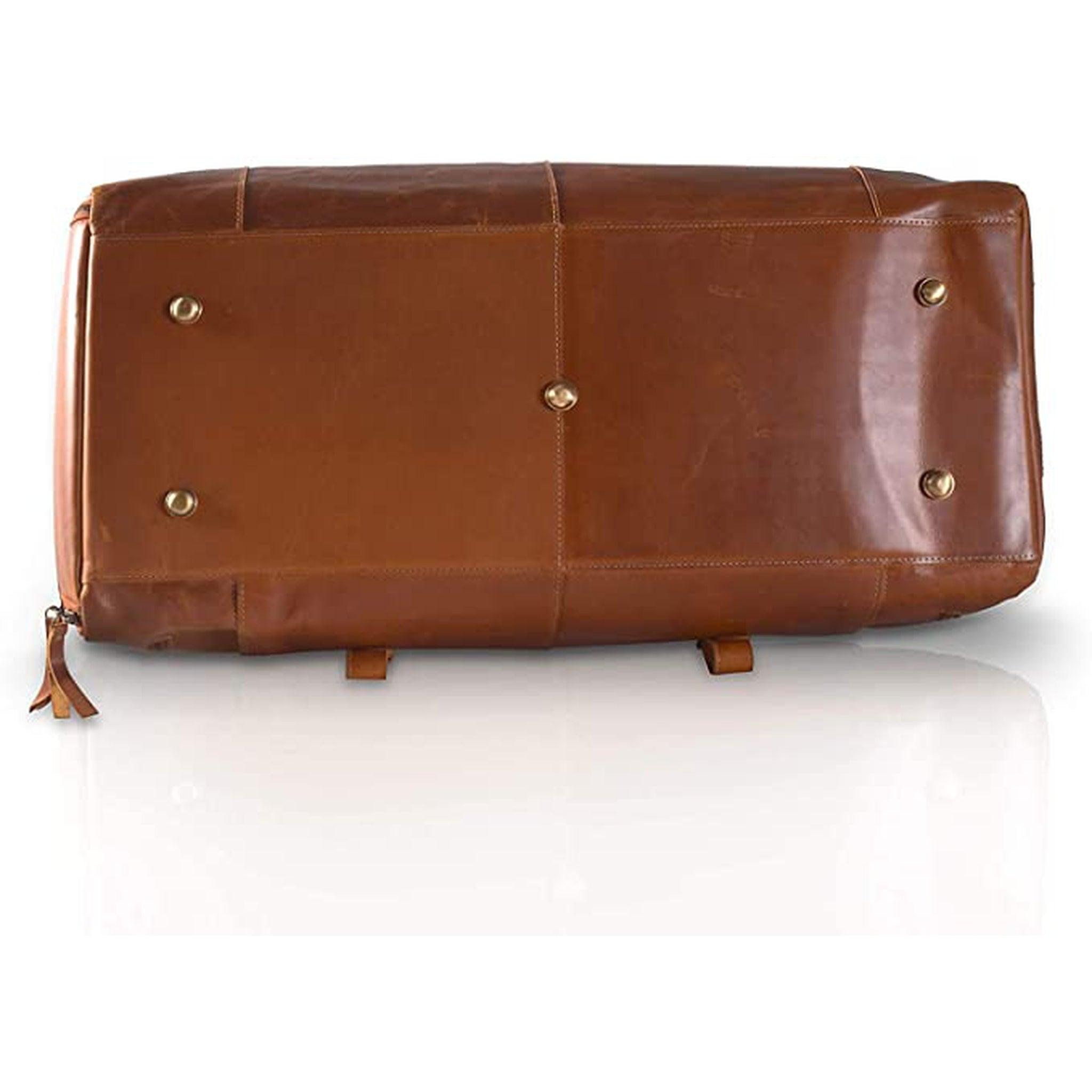 Full Grain Leather Duffle Bag - FR Fashion Co.