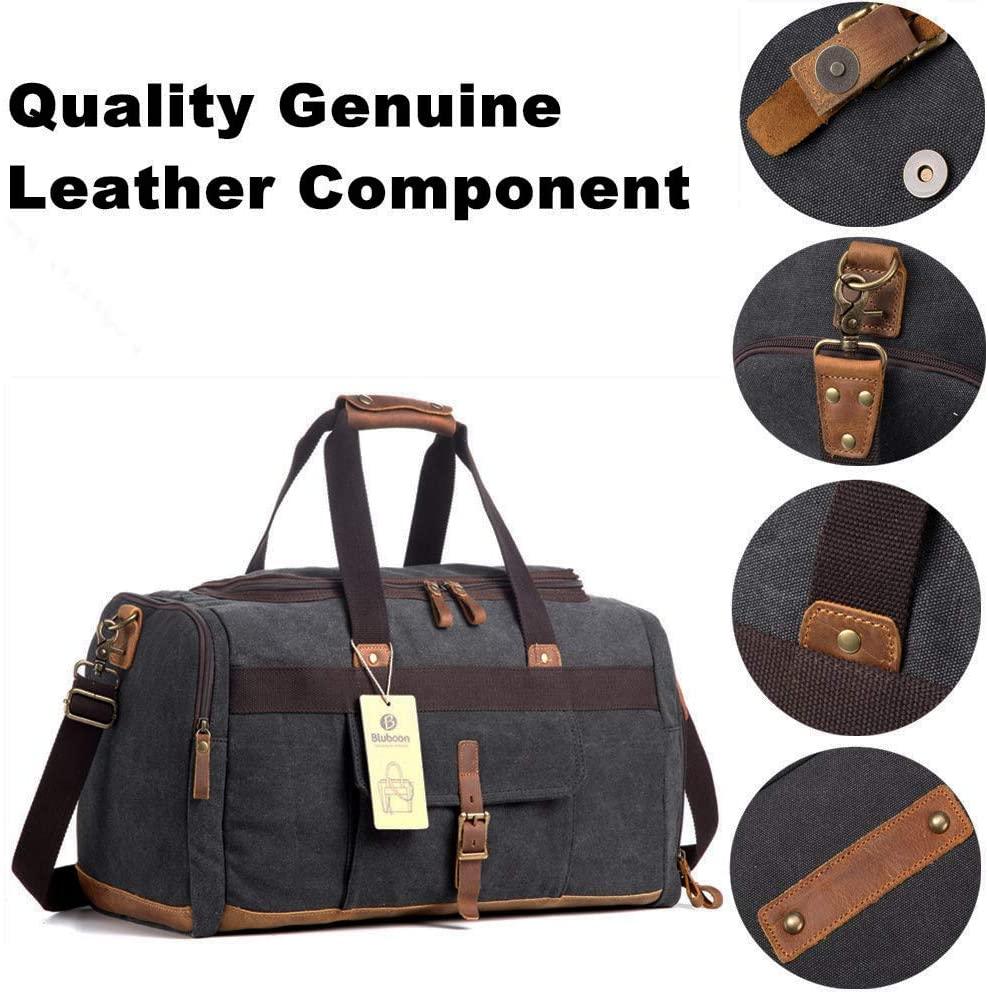 Shoe Compartment Canvas Duffle Bag - FR Fashion Co.