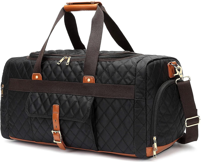Shoe Compartment Canvas Duffle Bag - FR Fashion Co.