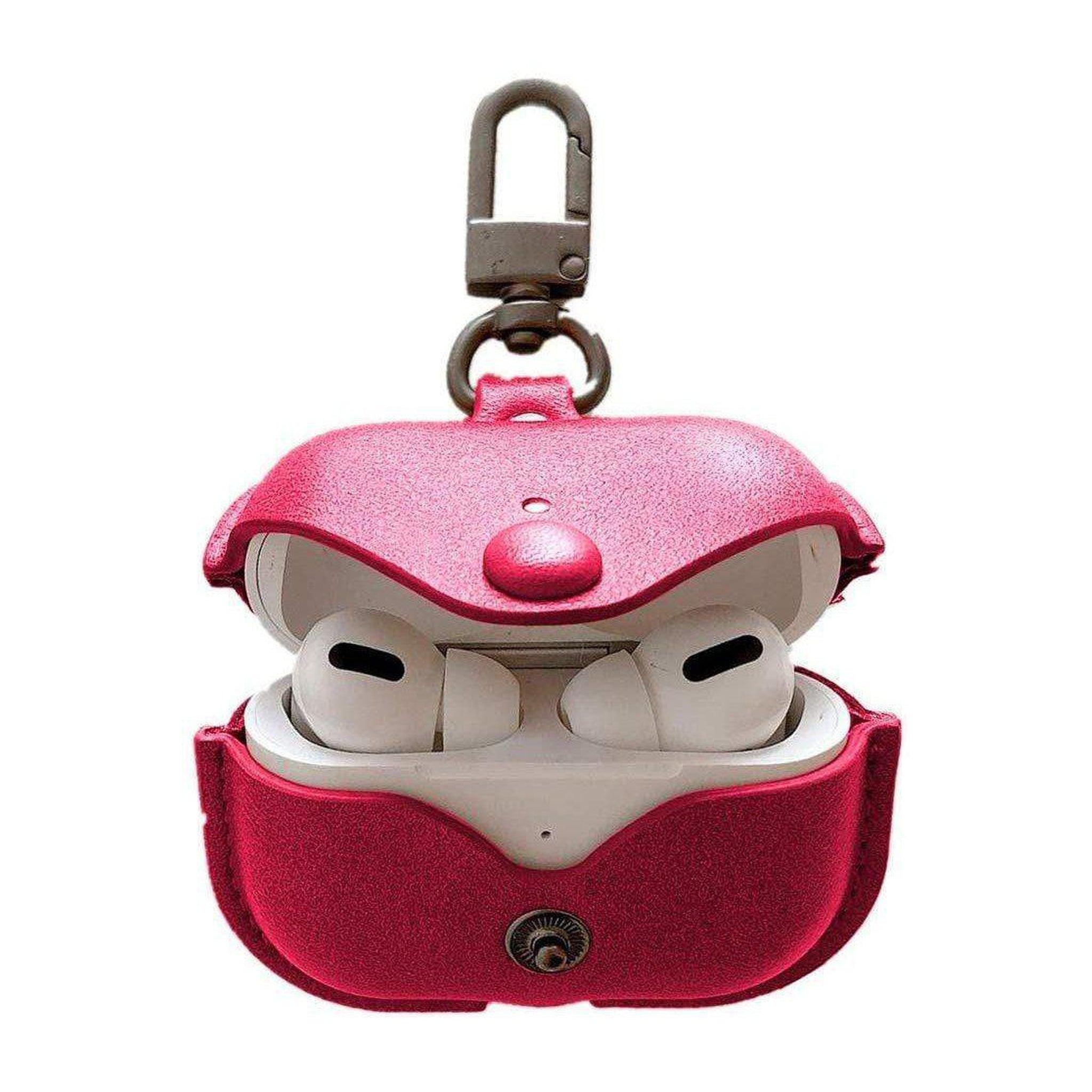 Luxury Leather Case with Built-in Keychain Compatible with Apple AirPods Pro - FR Fashion Co.