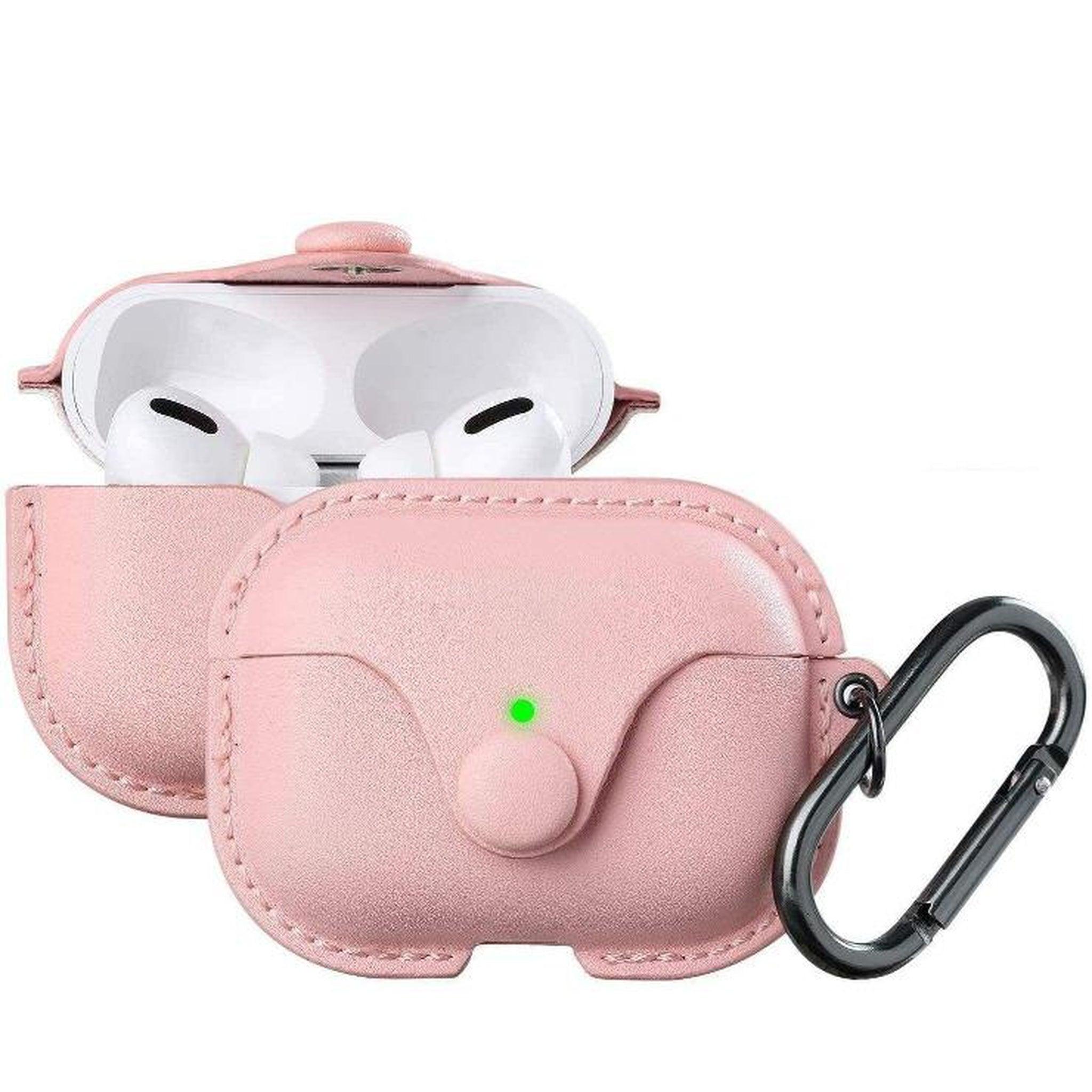 Luxury Leather Case with Built-in Keychain Compatible with Apple AirPods Pro - FR Fashion Co.