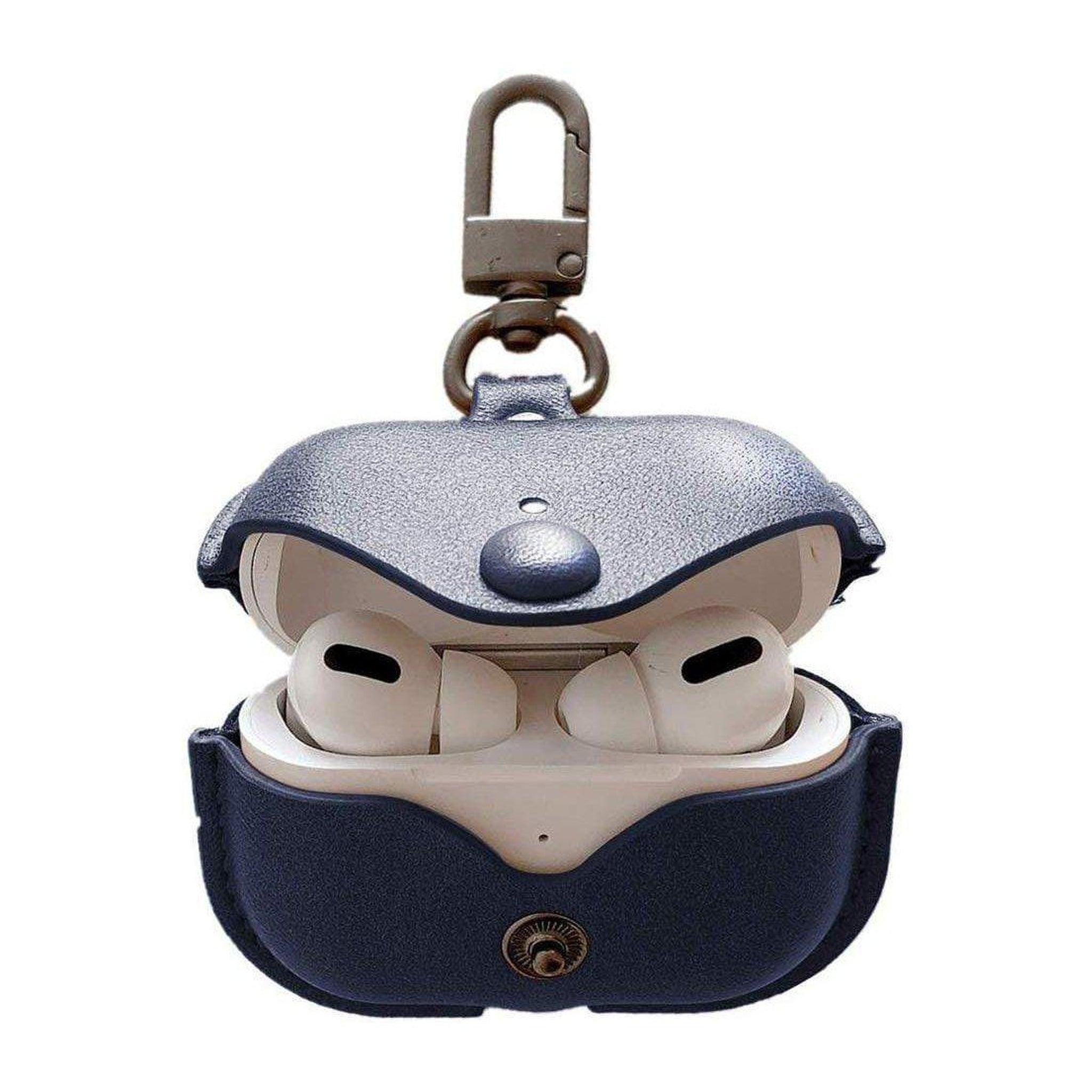 Luxury Leather Case with Built-in Keychain Compatible with Apple AirPods Pro - FR Fashion Co.