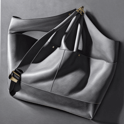 Men's black leather tote bag with gold hardware and adjustable strap, FR Fashion Co