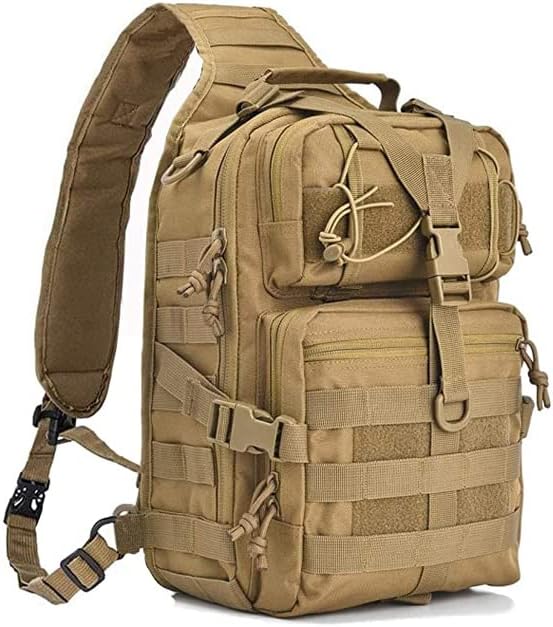FR Fashion Co. 14" Men's MOLLE Tactical Armor Crossbody Sling Bag