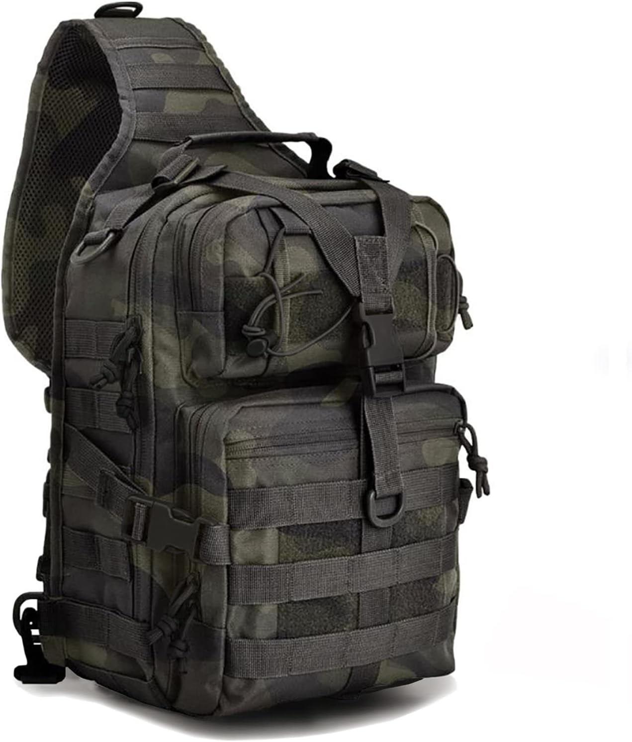 FR Fashion Co. 14" Men's MOLLE Tactical Armor Crossbody Sling Bag