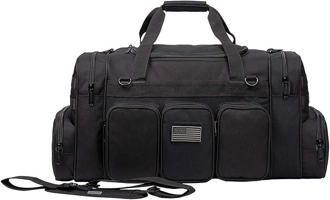 FR Fashion Co. Bolsa de lona táctica MOLLE de 22" para hombre