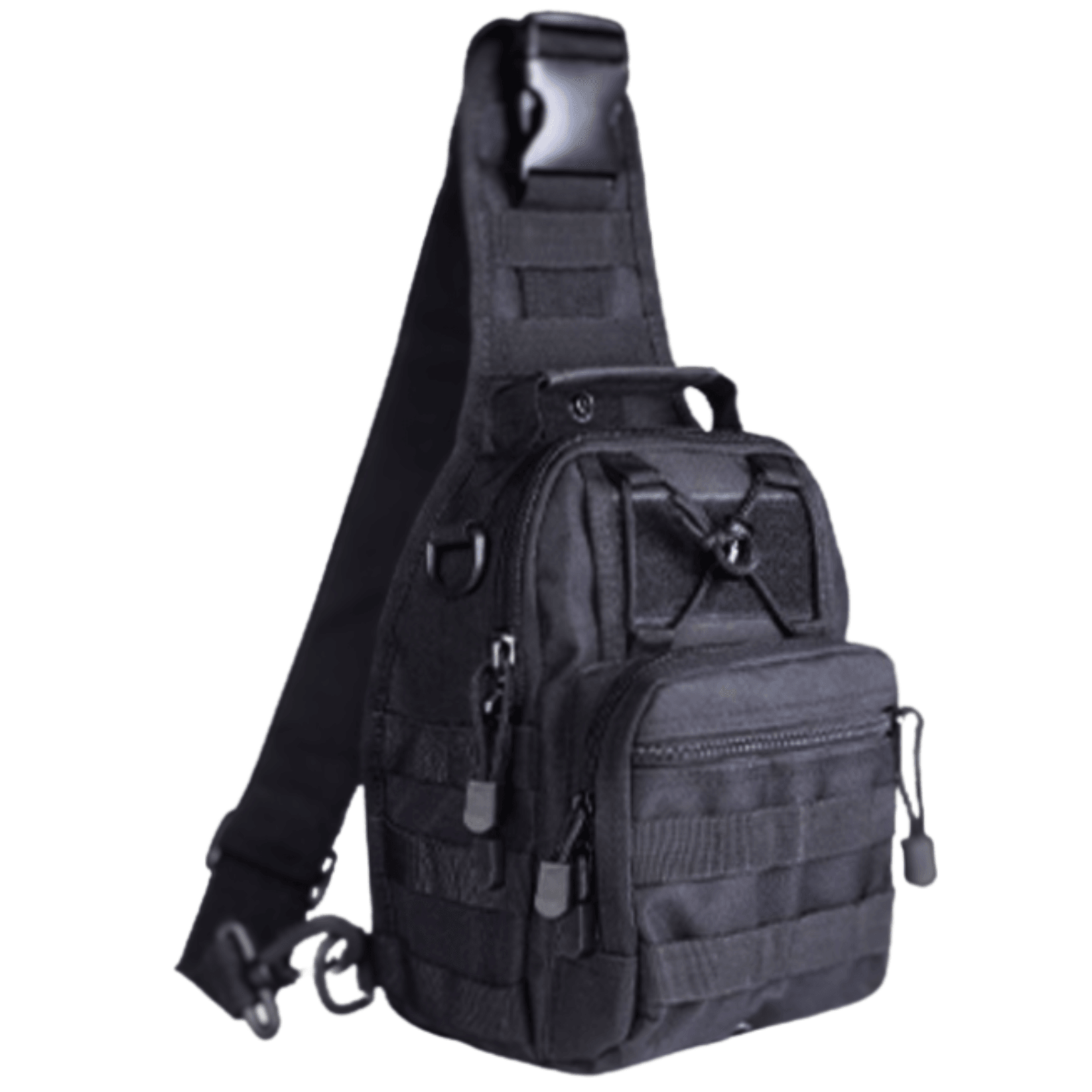 FR Fashion Co. 9" Men's MOLLE 4-Way Carrying Tactical Crossbody Sling Bag