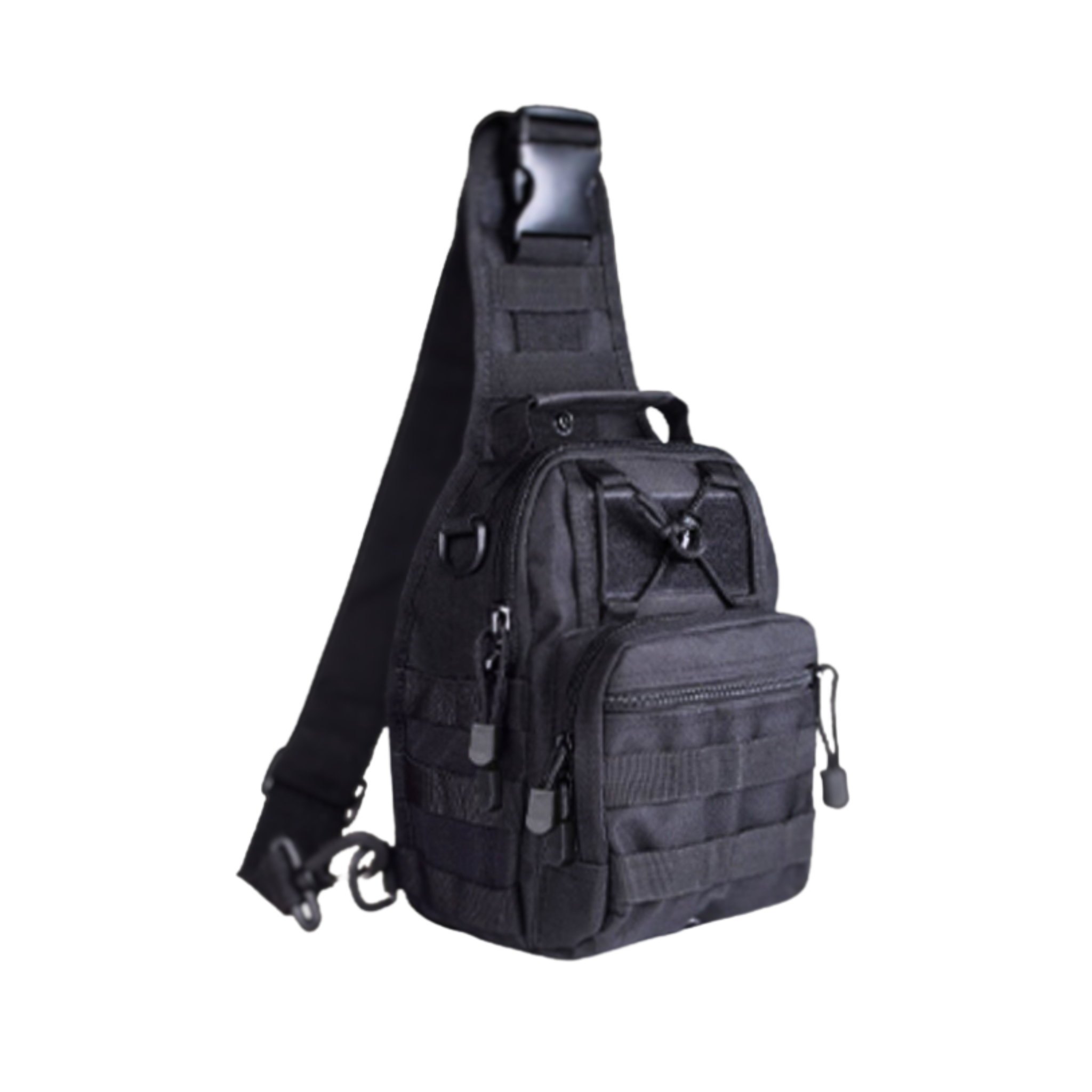 FR Fashion Co. 9" Men's MOLLE 4-Way Carrying Tactical Crossbody Sling Bag