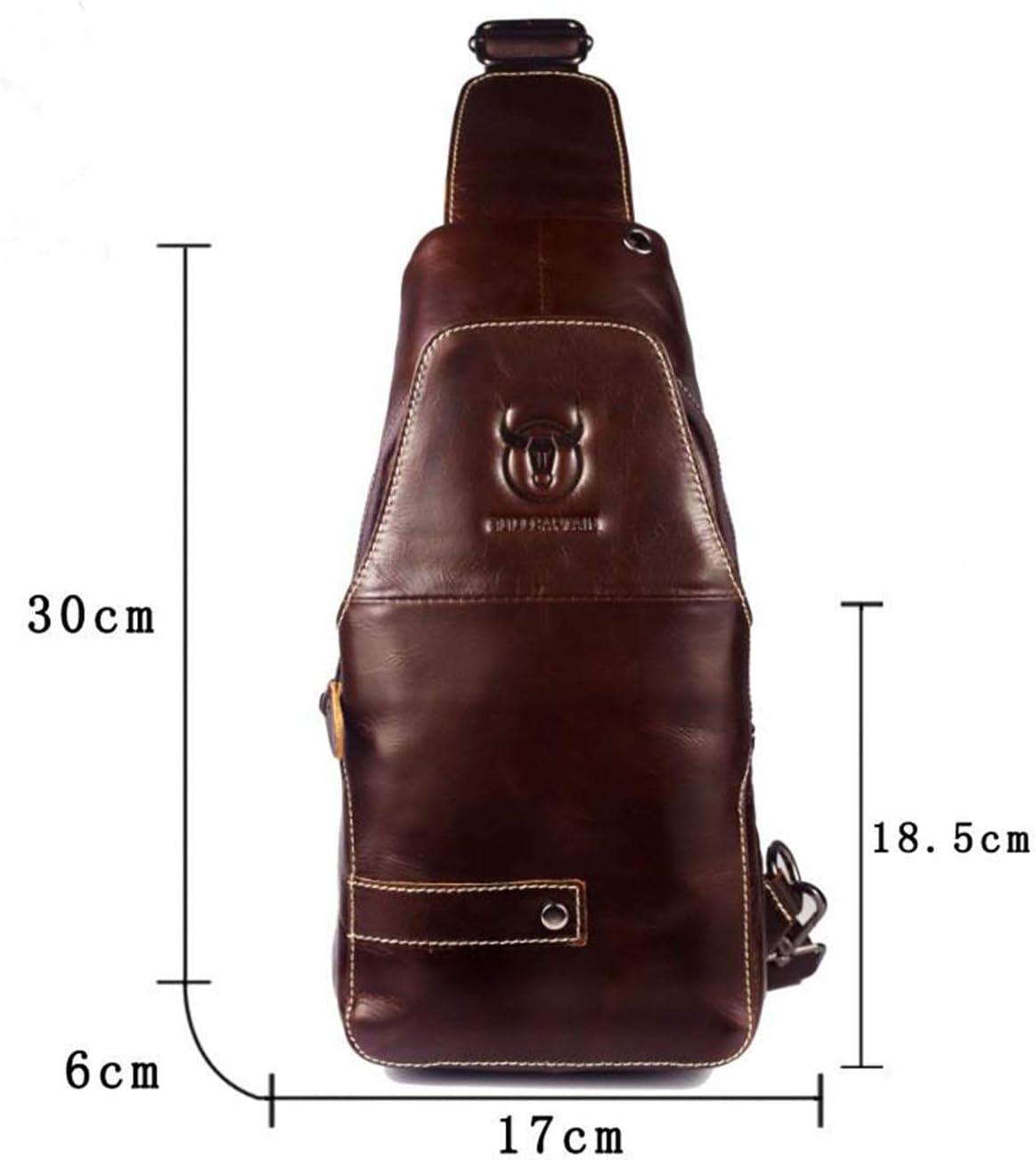 FR Fashion Co. 11" Men's Leather Business Crossbody Sling Bag - FR Fashion Co. 