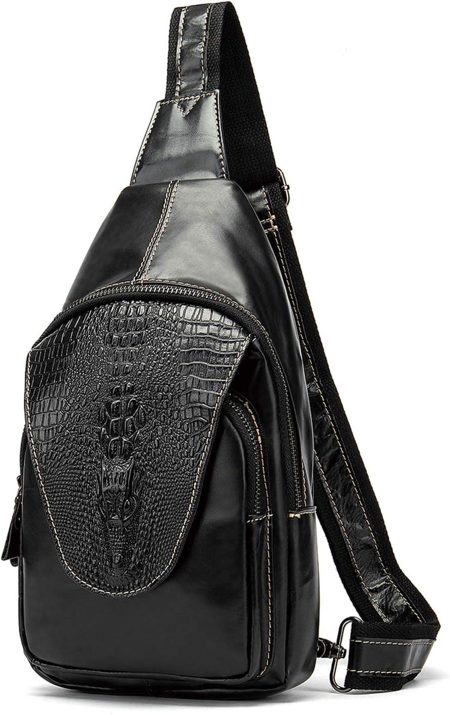 FR Fashion Co. 12" Leather Crocodile Embossed Sling Bag - FR Fashion Co. 