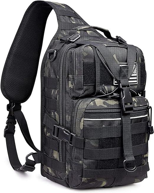 FR Fashion Co. 14" Men's 15L Tactical MOLLE Sling Bag - FR Fashion Co. 