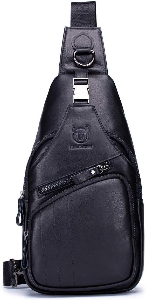 FR Fashion Co. 15" Men's Genuine Leather Sling Bag - FR Fashion Co. 