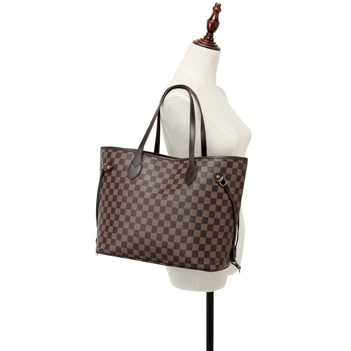 FR Fashion Co. 17" Women's Checkered Shoulder Bag - FR Fashion Co. 