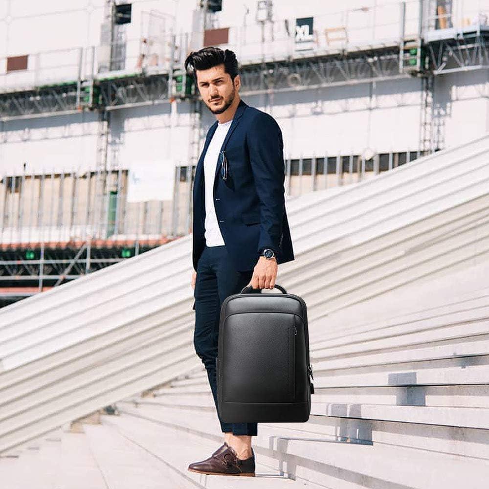 FR Fashion Co. 18" Men's Leather Multi-Functional Business Backpack - FR Fashion Co. 