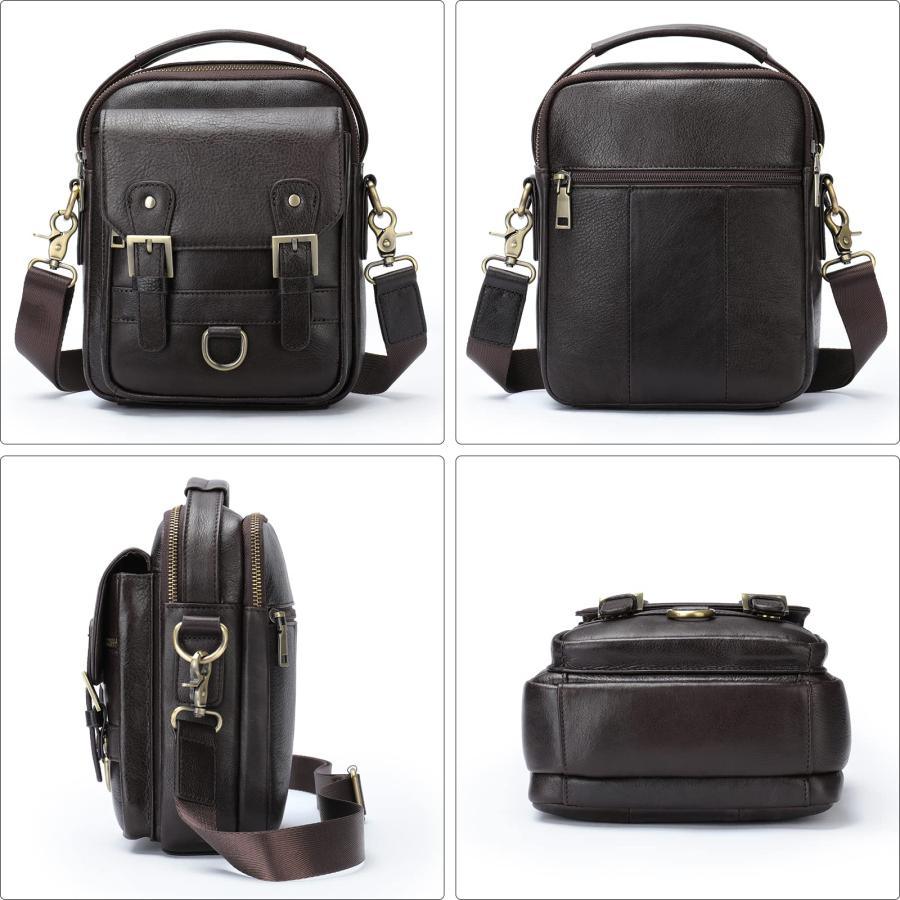 FR Fashion Co. 9" Men's Genuine Leather Compact Chest Bag - FR Fashion Co. 