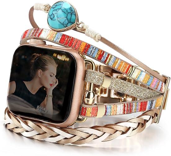 FR Fashion Co. Leather Wrap Bands Compatible with Apple Watch Band - FR Fashion Co. 