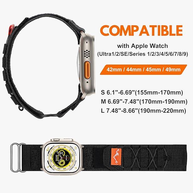 FR Fashion Co. Military Tactical Braided Solo Loop Designed Compatible Apple Watch - FR Fashion Co. 