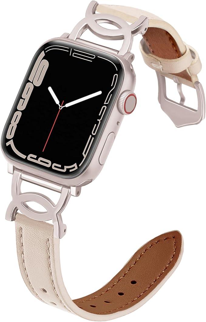 FR Fashion Co. Unique D-shape Metal Buckle Bands Compatible with Apple Watch Band - FR Fashion Co. 