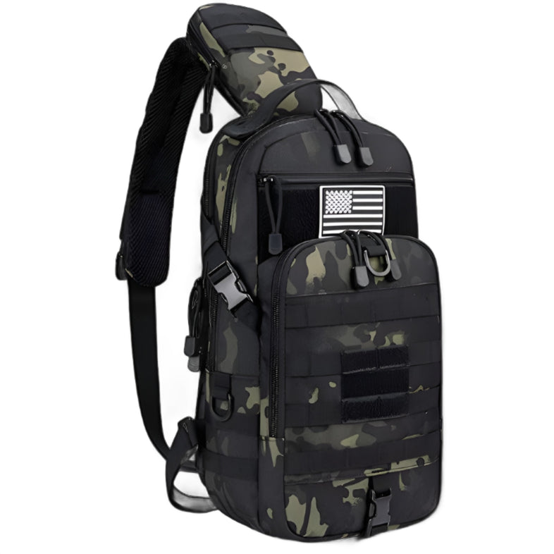 FR Fashion Co. 13" Men's MOLLE Tactical Crossbody Sling Backpack - FR Fashion Co. 