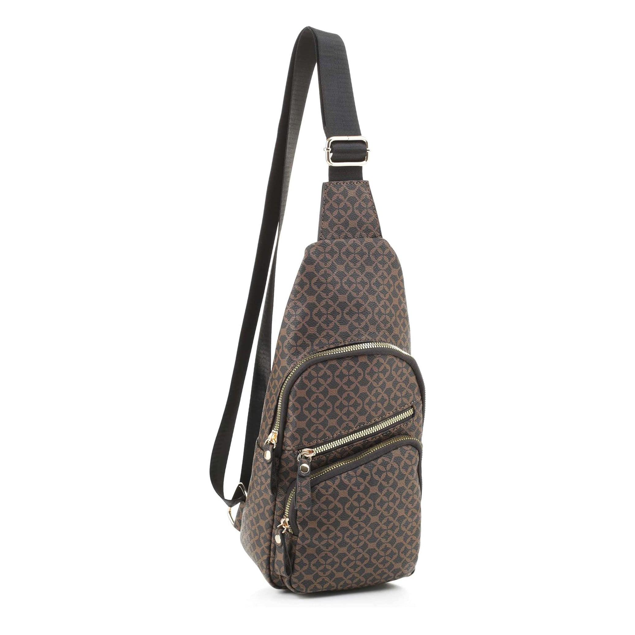 FR Fashion Co. 13" Versatile Vegan Leather Crossbody Sling Backpack - FR Fashion Co. 