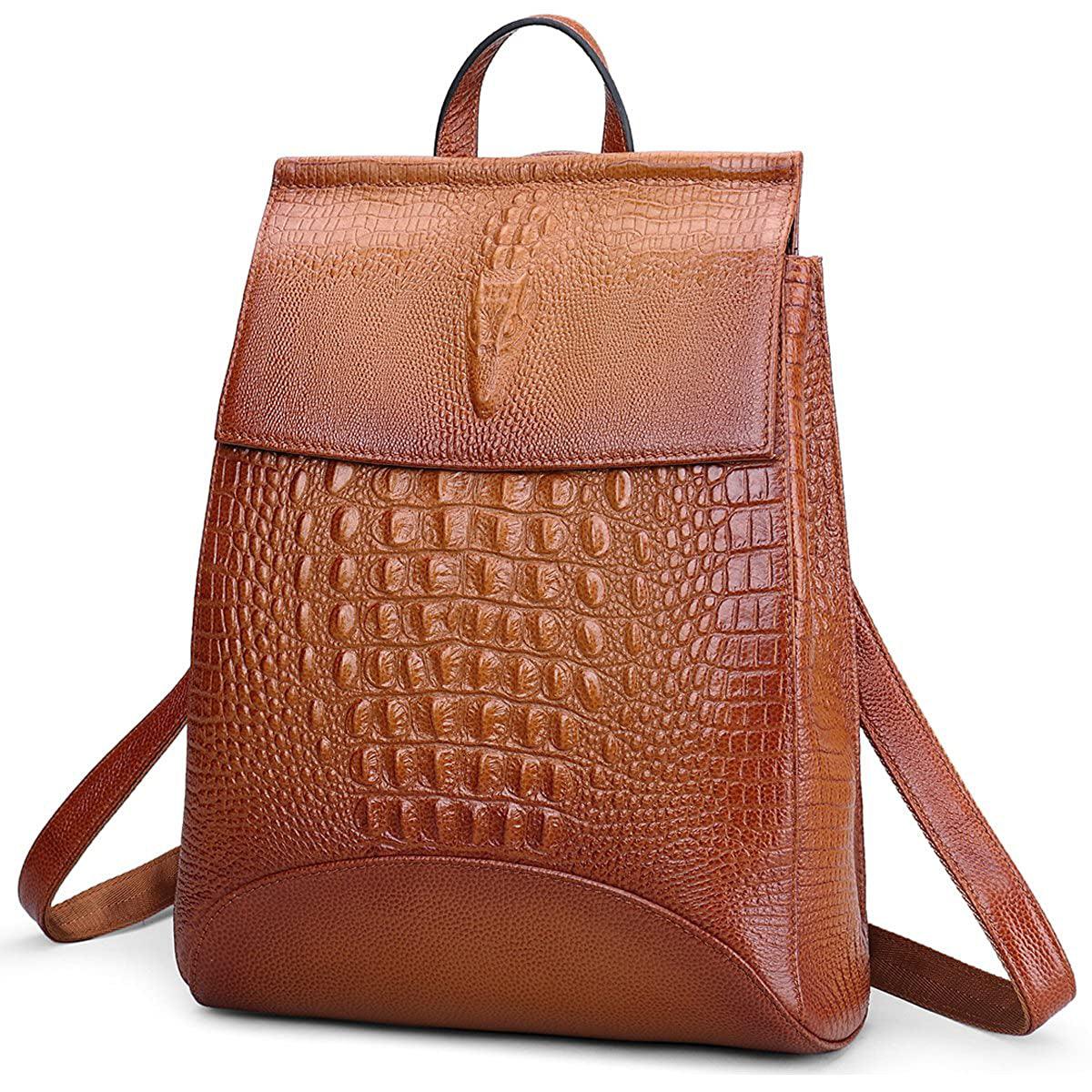 FR Fashion Co. 13" Women's Genuine Leather Shoulder Backpack - FR Fashion Co. 