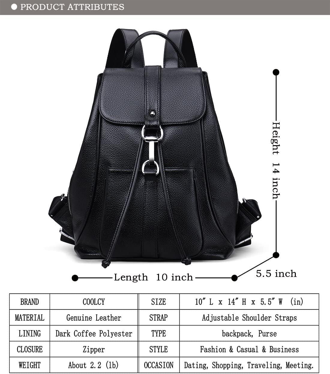 FR Fashion Co. 14" Genuine Leather Backpack - FR Fashion Co. 